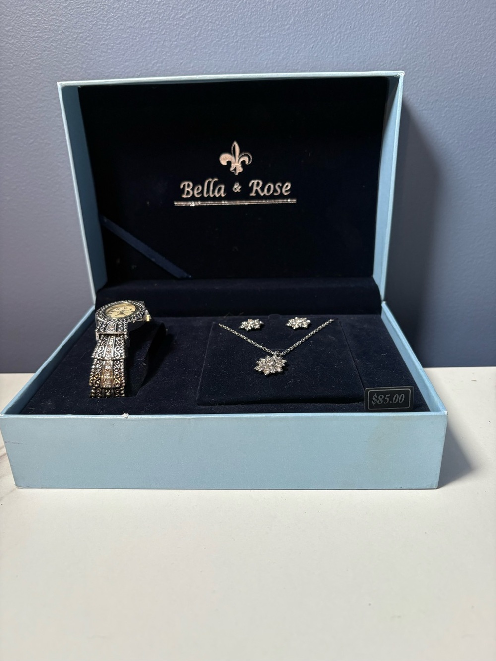 Bella & Rose 3 Piece Silver Jewelry Set